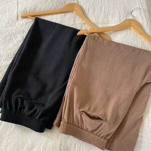 VETTA Ankle & Cropped Pants - Camel Brown
